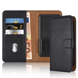 Cadorabo Housse À Rabat Compatible Avec Samsung Galaxy Ace 4-Housse Pour Téléphone Portable Avec Compartiment Pour Carte,Pu Cuir 360 Degrés Book Cove Portable À Rabat Noir