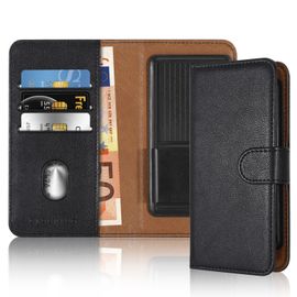 Cadorabo Housse À Rabat Compatible Avec Nokia Lumia 530-Housse Pour Téléphone Portable Avec Compartiment Pour Carte,Pu Cuir 360 Degrés Book Cove Portable À Rabat Noir