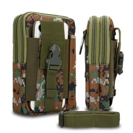 Cadorabo Sac Tactique Pour Téléphone Portable En Camouflage Vert -Sac Molle-Edc Compatible Avec Realme 7 Pro Avec Bandoulière - Sac Militaire De Ceinture Max. 6.7 Pouces Sac De Hanche