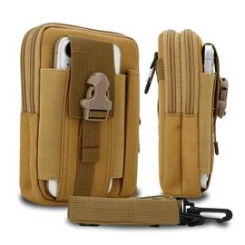Cadorabo Sac Tactique Pour Téléphone Portable En Marron -Sac Molle-Edc Compatible Avec Realme 7 Pro Avec Bandoulière - Sac Militaire De Ceinture Max. 6.7 Pouces Sac De Hanche