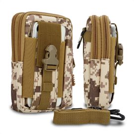 Cadorabo Sac Tactique Pour Téléphone Portable En Camouflage Beige -Sac Molle-Edc Compatible Avec Xiaomi Redmi Note 9 Avec Bandoulière - Sac Militaire De Ceinture Max. 6.7 Pouces Sac De Hanche