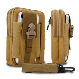Cadorabo Sac Tactique Pour Téléphone Portable En Marron -Sac Molle-Edc Compatible Avec Honor 9 Lite Avec Bandoulière - Sac Militaire De Ceinture Max. 6.7 Pouces Sac De Hanche