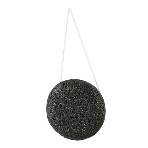 Konjac Konnyaku Jelly Fiber Maquillage Visage Wash Pad Nettoyage Éponge Puff Exfoliant-Noir 