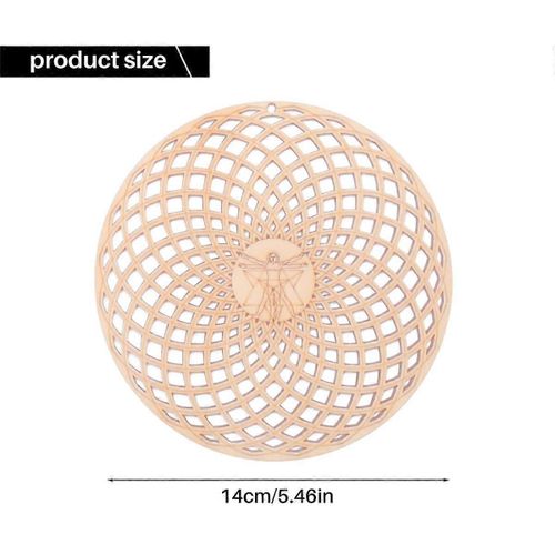 8pack 14cm Mur En Bois Signe Fleur De Vie Forme Sous-Verre Bois Mur Art Bricolage Sous-Verre Géométrie