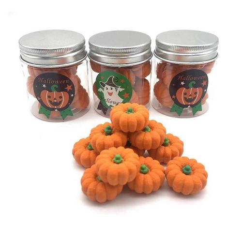 Gommes À Effacer Citrouille En Vrac Automne Mini Gommes À Effacer, 3d Enfants Halloween Étudiant Cotillons Salle De Classe