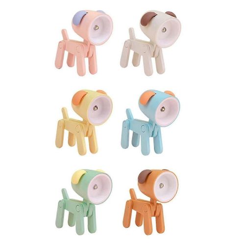 6pcs Mini Veilleuse Pour Enfants, Mignonne Petite Lampe Chien En Forme De Livre De Lecture Portable Lampes Pour La Nuit St