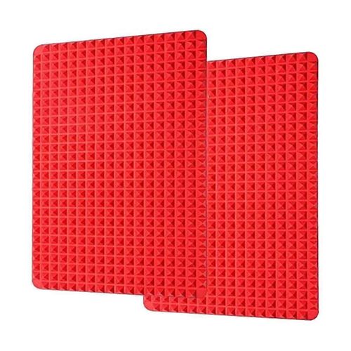 Plaque de cuisson pyramidale de tapis de cuisson en silicone, meilleur tapis de cuisson antiadhésif de réduction des graisses saines pour