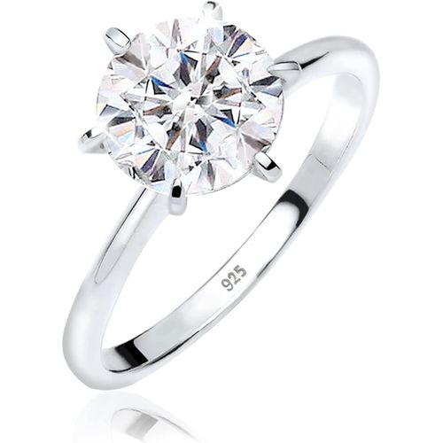 Bague Solitaire Pour Femme Avec Cristal En 925 Argent[Q2499]