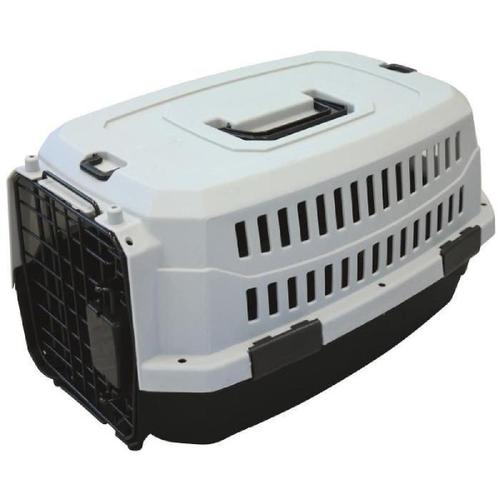 M-Pets Caisse De Transport Viaggio Carrier L - 81.3x56x58.5cm - Noir Et Gris - Pour Chien