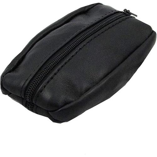 - Porte-Monnaie Homme - Cuir Véritable - Noir - Pour Poches Pantalon Ou Veste (Grand)[L600]