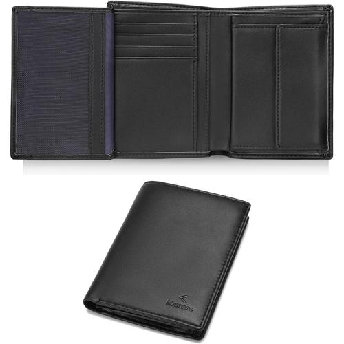 Portefeuille En Cuir Véritable Pour Homme Avec Compartiment À Monnaie - Protection Rfid - Étui À Cartes - Portefeuille Pratique.[L611]