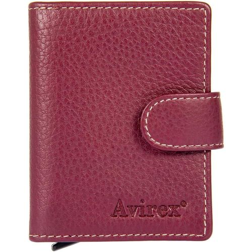 Ligne Houston En Cuir Porte-Cartes De Crédit Avec Système D'Extraction Automatique De 5 Cartes De Crédit. Portefeuille En Cuir De Vachette Avec Protection Rfid. Compact Et Fonctionnel,[L2113]