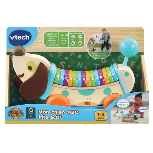 Vtech Baby Mon Chien Abc Interactif (Jouet Avec Partie Bois Certifié Fsc)