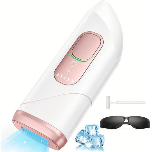 Épilateur Lumière Pulsée Avec Fonction De Refroidissement,Épilateur Laser Ipl Pour Femmes Et Hommes,Flashs Illimités,5 Niveaux D'énergie,Épilation Lumière Pulsée Pour Bikini Line Aisselles Jambes