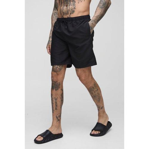 Tall Branded Mid Length Swim Shorts Homme - Noir - Xxl, Noir