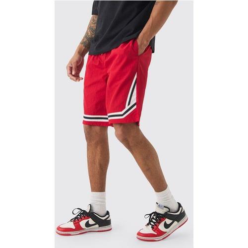 Short Cargo À Taille Élastiquée Homme - Rouge - Xs, Rouge