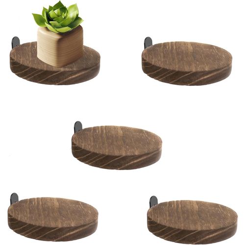 5 Set Etagères Murales Bois Ronde Étagère Flottantes Décoration Etagères Murales Flottantes En Bois Décoration Moderne Rangement Pour Salon Cuisine Chambre.[Y724]