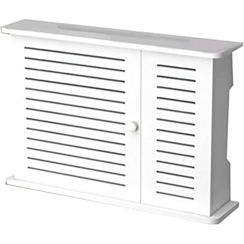 BoîTes de Rangement de Routeur WiFi sans BoîTe en Bois Câble Puissance Plus Support de Tenture Murale Tablette de Prise de Courant-Porte Simple.[Y1152]