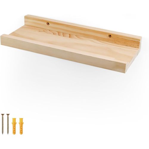 Etagere Murale En Bois,Etagères Murales Bois De Pin,Un Mot Etagere Mural,30cm De Long,Etagere Murale Flottante,Etagere Salle De Bain Bois Pour La Cuisine,La Salle De Bain.[Y452]