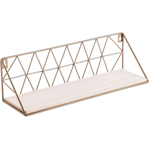 Moa Étagère Murale En Acier Et Pin 40 X 12 X 12 Cm.[Y461]