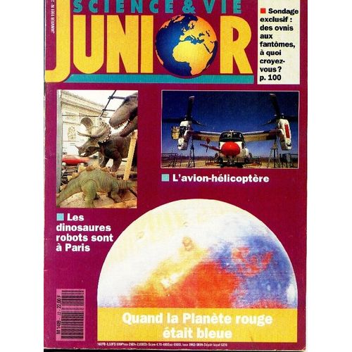Science Et Vie Junior  N° 22 : Quand La Planète Rouge Était Bleue