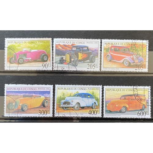 Lot De 6 Timbres Oblitérés Congo Brazzaville 1999