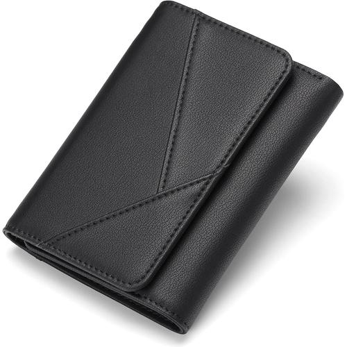 Portefeuille Femme en Cuir Porte Monnaie Femme RFID Porte Carte Femme Multi-Compartiments Porte Chequier Femme avec 15 Fentes pour Cartes et Pochette Zippée pour Pièces de Monnaie