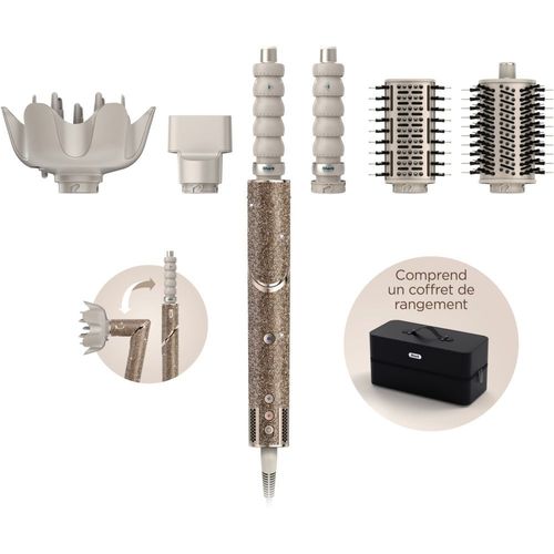 Styler & Sèche-Cheveux 5-En-1 Shark Flexstyle - Édition Limitée Diamant Champagne Hd446jseu