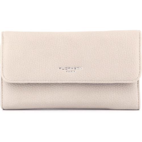 Flora&Co,Porte Chéquier Femme Tout en Un avec Stylo Portefeuille Compagnon Long Blocage Forme Enveloppe Porte-Monnaie Carte MultifonctionPU Cuir Souple,Beige