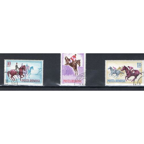 Roumanie Timbres Équitation