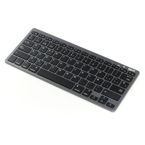 iggual - Clavier - 60% - TKL - sans fil - Bluetooth 3.0 - QWERTY - noir et gris