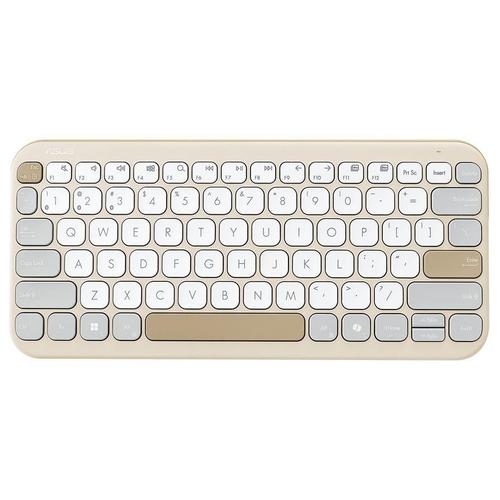 ASUS Marshmallow KW100 - Clavier - déplacement de touche de 1,6 mm, durée de vie de 10 millions de clics - 75% - compact - sans fil - Bluetooth 5.0 - lait d'avoine