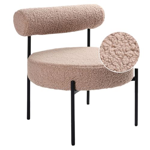 Fauteuil Alpha Bouclé Taupe