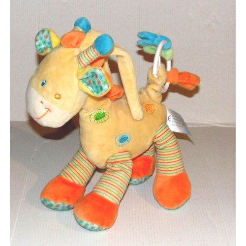 Doudou Girafe Musicale Berceuse Peluche Jaune Orange Multicolore Nicotoy Simba Toys Benelux