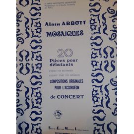 Mosaïques 20 Pièces Débutants. Accordéon. Semi Alain Abbot