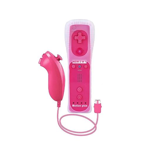 Ensemble De Contrôleur Dahchuck, Motion Plus, Télécommande Wii, Manette De Jeu Pour Le Contrôle Des Jeux Nintendo Wii, 1 Paire-Pink