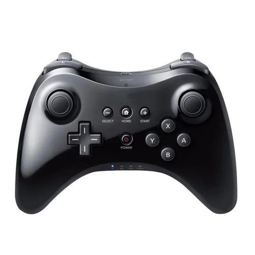 Manette De Jeu Sans Fil Bluetooth Pour Wii U Pro, Contrôleur Compatible Avec Nintendo Usb, Télécommande Pour Touristes Classiques-Black
