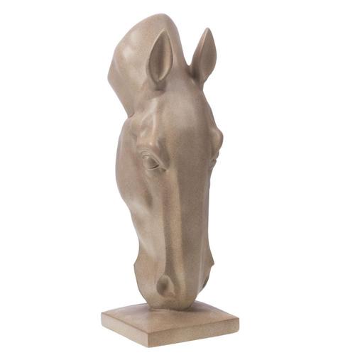 Tête de cheval déco 75 cm crème