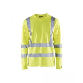 T-shirt haute visibilité à manches longues anti-UV 3381 - jaune fluo - L BLAKLADER