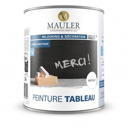 Peinture pour tableau à la craie - noir mat 1 litre Mauler