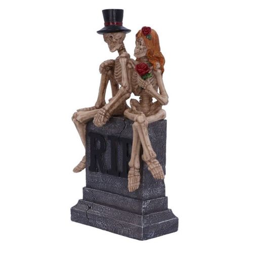 Statuette Couple De Squellette Gothique Rip Mariage Rock