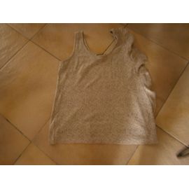 Débardeur Gris Chine Motif Fleurs Dentelle Taille S Marque Mango