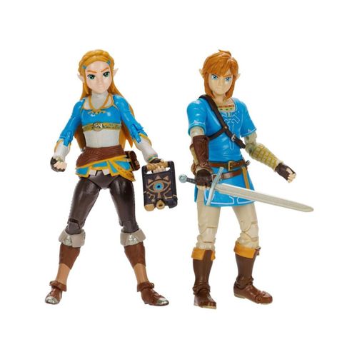 The Legend Of Zelda - Pack 2 Figurines Princess Zelda Et Link 10 Cm