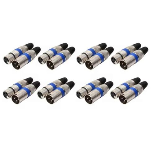 8 paires connecteur XLR 3 broches microphone audio micro XLR prise mâle adaptateur jack femelle