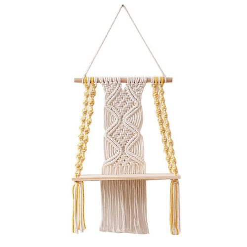 Tenture Murale En Macramé Étagère Boho Pour Chambre À Coucher - Corde Tissée En Macramé Wall Art Comme Boho Salle De Bain Étagère De
