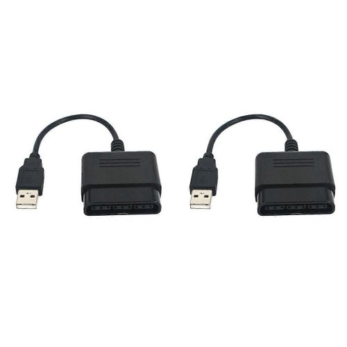 2x Câble Convertisseur Adaptateur Usb Pour Ps2 Dualshock Joypad Gamepad Vers Pc Adaptateur De Contrôleur De Jeux Usb