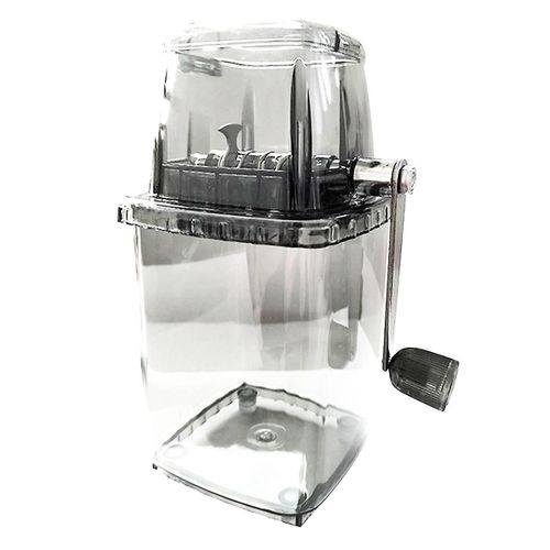 Broyeur à glace manuel domestique Machine à glace pilée à la main polyvalente transparente, machine à glace pilée, transparente