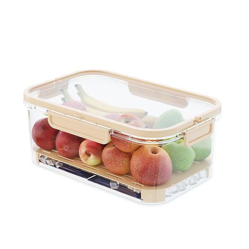 Boîte de conservation fraîche pour réfrigérateur portable,Bac-à légumes portable de grande capacité avec poignée,Récipients de stockage de fruits pour réfrigérateurB