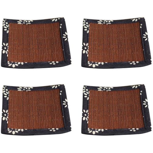 A-Bamboo Mat Coaster Bambou Mug Pads Rotin Coaster Cup Pad Bamboo Sushi Mat Table Coasters Pour Boissons Boissons Sous-Verres