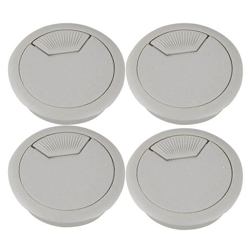 4 Pcs 53mm Percer Trou Plastique Home Ordinateur Bureau Câble Cordon Grommets